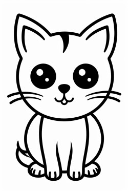 cat coloring page