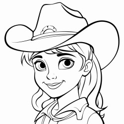a cowgirl smil7y face