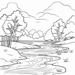 river and trees