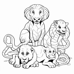 snakes monkeys dog crocodiles lion monkeys