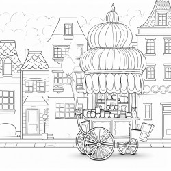 cotton candy cart in old street