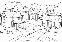 village with houses