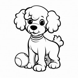 poodle with ball