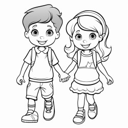 a 5 year old and 18 year old holding hands with