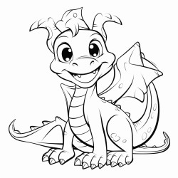 cute hilarious dragon coloring