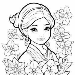 blossom coloring page