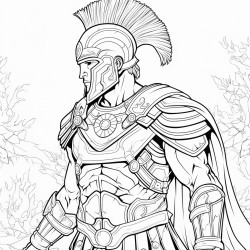 an ancient greek in hoplite armour