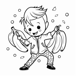 banana dancing in a jumpsuit