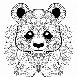 a panda made with mandala art