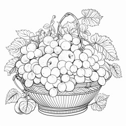 a basket overflowing with various fruits like strawberries oranges and grapes