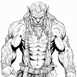 wolf man who is really muscular