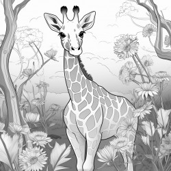a giraffe in the garden
