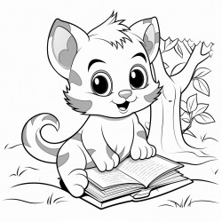 write me a childrens coloring book on the theme of dachafor a4