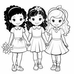 three girls together