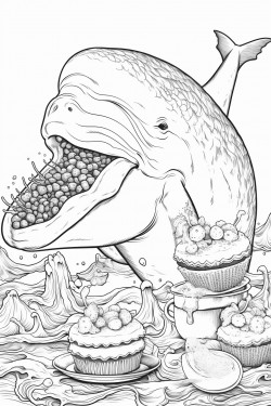 whale eating ice cream