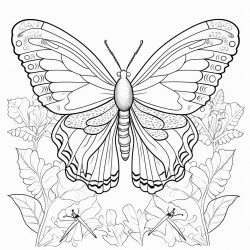 coloring by number a hidden buttrefly figure