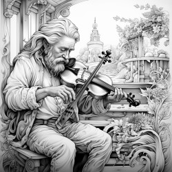 man playing the violin
