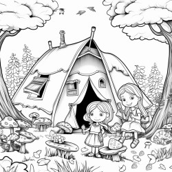campers imagining a magical forest filled with fairies and hidden treasure