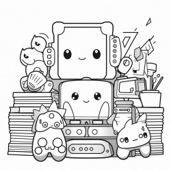 kawaii style gamer theme