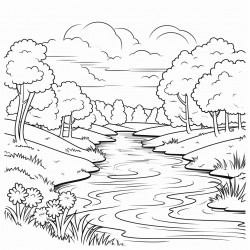 riverbank in summer