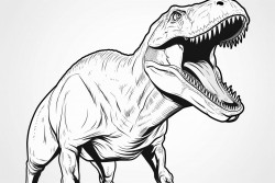 realistic trex with simple background