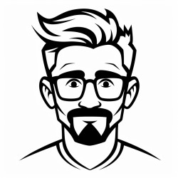 26 year old custodian with short spiky combed to the side hair goatee with mustache and wearing glasses and a polo shirt