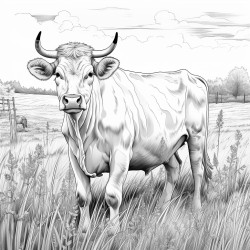 grazing cow