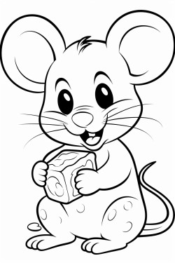 mouse eating cheese