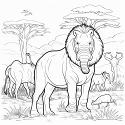 african animal scene