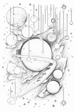 space with planets and some astrology