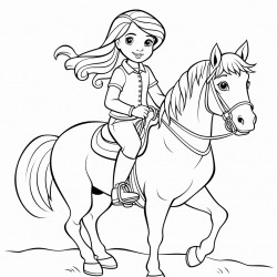 a girl riding a horse
