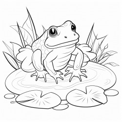 frog on lily pad