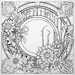 color  frame  in the garden adult coloring book spiralbound  coloring book