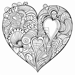 a heart with lots of interesecting lines