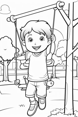 child playing in a park
