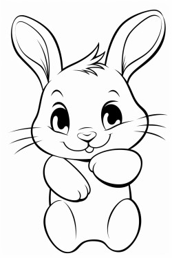 rabbit in a hug of  4 year old