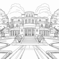 art deco style manor in thew park