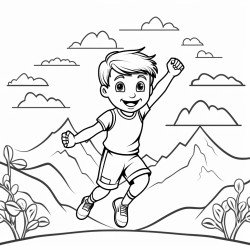 a boy who likes gymnastics and nature