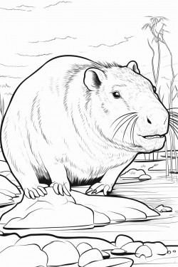 capybara eating a pickle