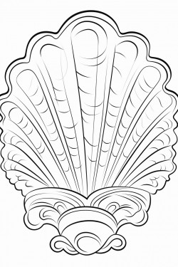 seashell with design