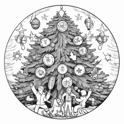 football under christmas tree