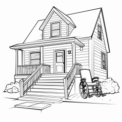 house with a ramp for a wheelchair