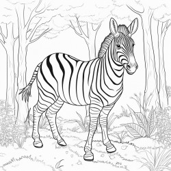 zebra in the forest