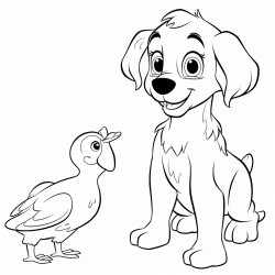 un oiseau arcenciel avec un mouton qui a des tches de dalmatien