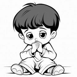 un nio triste pidiendo perdon