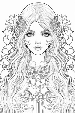 beautiful longhaired goth girl