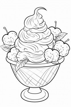 ice cream with cherry tops