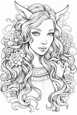 a cute girl on a unicorn