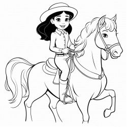 a girl riding a horse