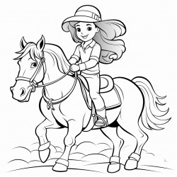 a girl riding a horse